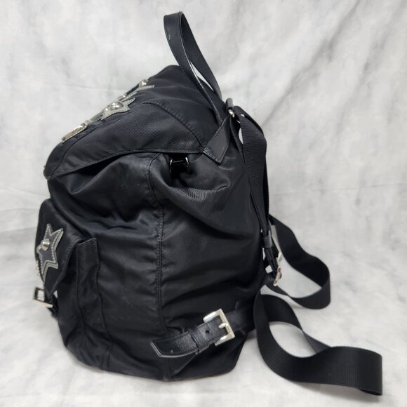 Prada Tessuto Nylon Saffiano Robot Backpack w/ Dust Bag - Black - Picture 6 of 15